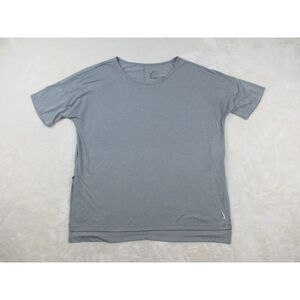 Nike Shirt Womens Large Gray Athletic Lightweight Swoosh Yoga‎ Casual Ladies*